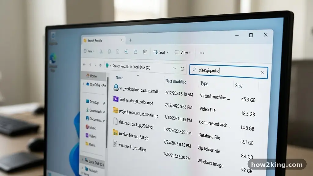 How to Find Large Files Taking Up Space on a Windows PC